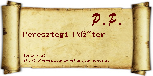 Peresztegi Péter névjegykártya