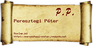 Peresztegi Péter névjegykártya