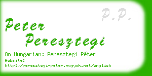 peter peresztegi business card